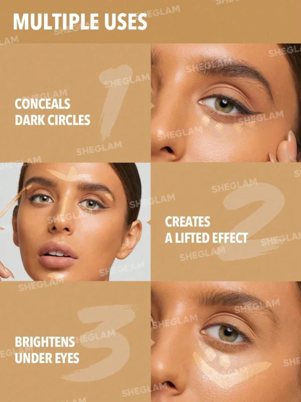 SHEGLAM Corrector de cobertura completa Like Magic 12HR Color Almond - Imagen 5